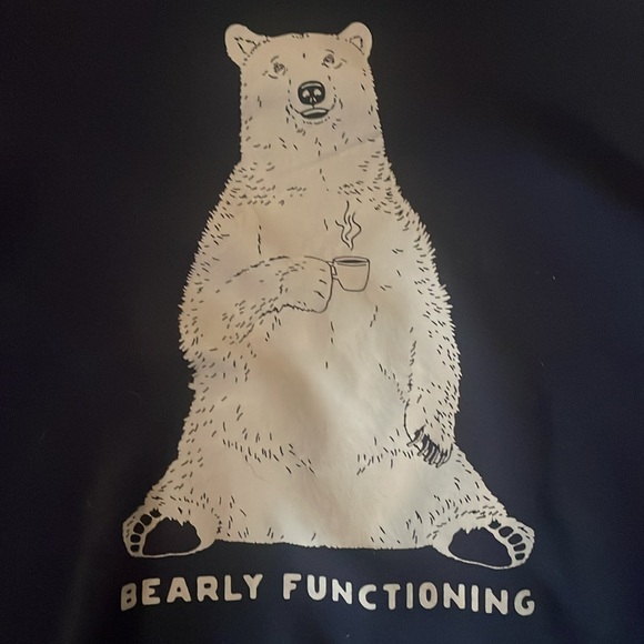 Barely function coffee bear sweater - Picture 2 of 4